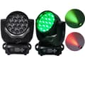 Miniatyrbillede 1 af 2: Zoom Wash Moving Head Light, 19X15W RGBW LED, DMX Kontrol,2lys