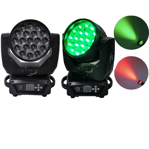 Zoom Wash Moving Head Light, 19X15W RGBW LED, DMX Kontrol,2lys