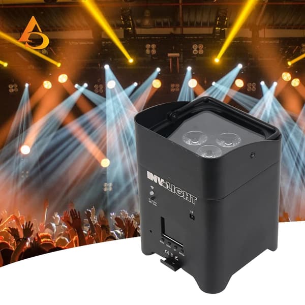 Trådløs Fjernbetjening LED Par, 6x18W RGBWA+UV, Multi-Kontroltilstande,6x18w Sort, EU stik