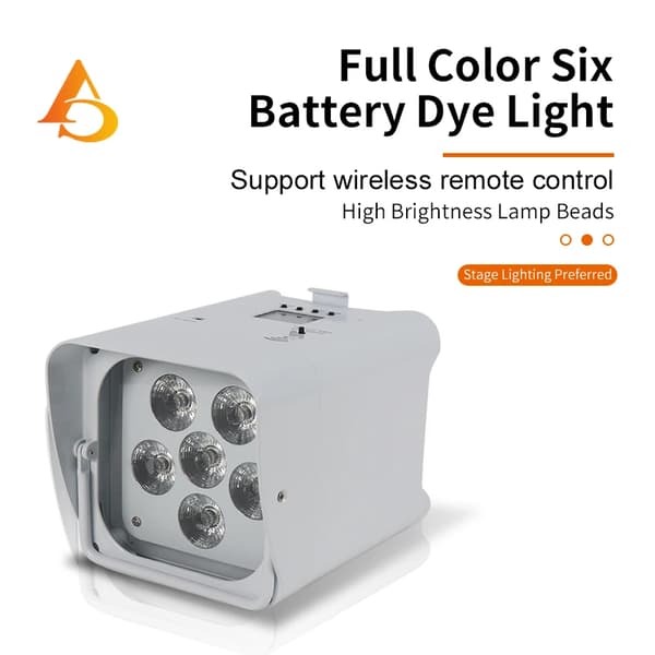 Langaton kauko-ohjattava LED Par, 6x18W RGBWA+UV, monipuoliset ohjaustilat,EU-plugi, 6x18w Valkoinen