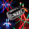 Pikkukuva 4 / 4: Mini LED Spider -valaisin, 8 x 10W RGBW LEDiä, Äänitoimintatila, DMX512-ohjaus