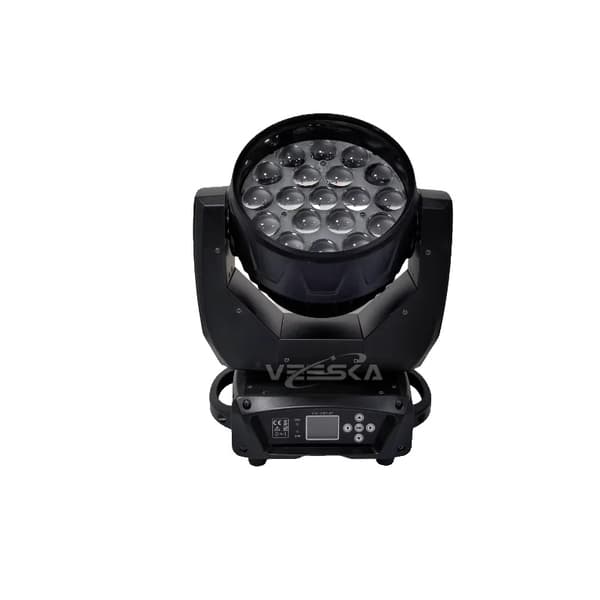 Bevægelseslys, 19x15W RGBW, DMX kontrol,1 Lys