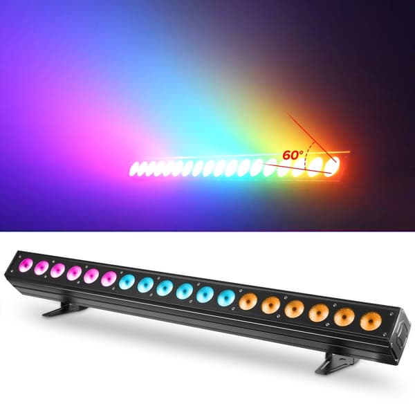 LED Vaskelys, 120W Effekt, DMX Kontrol,EU stik, Varmt lys