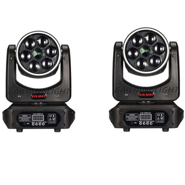 LED Bee Eye Spot Beam Lys, 200W Effekt, 540° Pan Vinkel, 180° Tilt Vinkel,2stk i karton, EU stik
