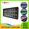 Miniatyrbillede 2 af 2: LED Thunder Curtain Light, 24 stk. 10W koldhvide LED'er, DMX512 kontroltilstand,1 lys