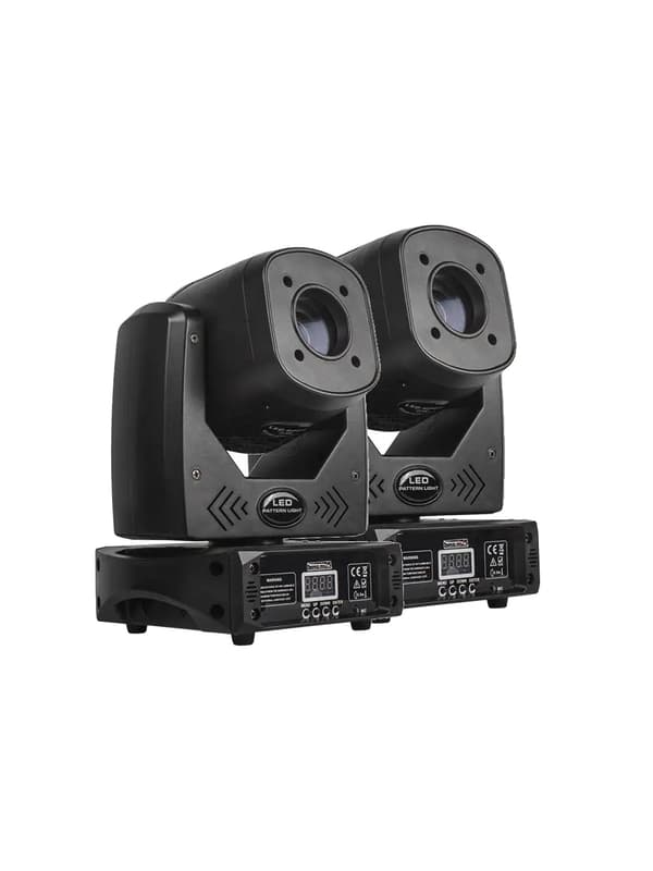 LED DJ Disco Lygter, 80W Effekt, 3-Prisme Spotlys, DMX512 Kontrol,2stk, EU stik