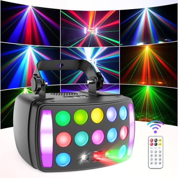 Laser-säteilyvaloprojektori, 50W RGBW, useita toimintatiloja,ZQ03170, EU-pistoke