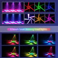 Miniatyrbillede 4 af 4: 10X10W RGB Strålelys, DMX Kontrol, Stemmeaktivering,EU stik