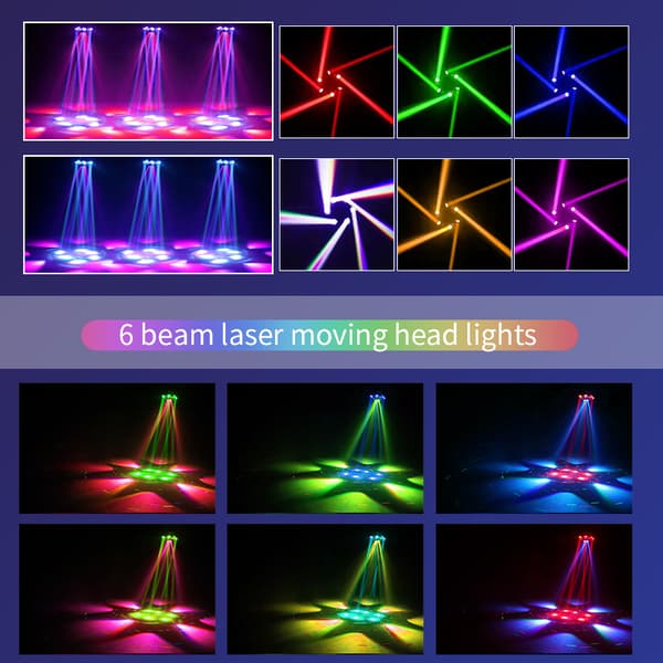 10X10W RGB Strålelys, DMX Kontrol, Stemmeaktivering,EU stik