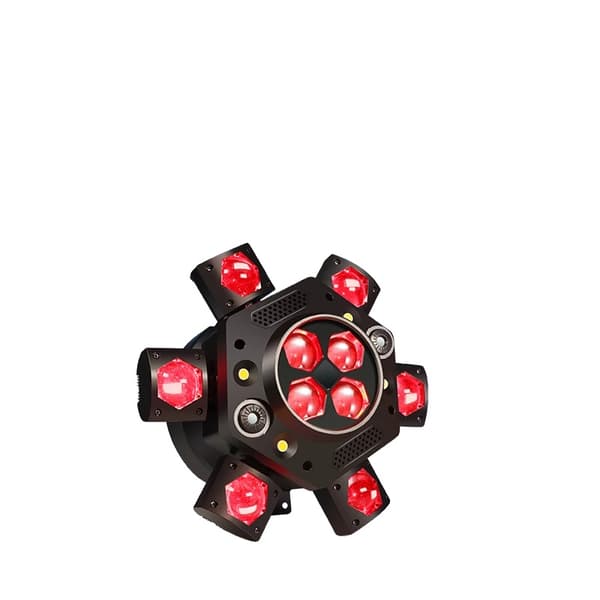 10X10W RGB Strålelys, DMX Kontrol, Stemmeaktivering,EU stik