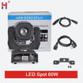 Miniatyrbild 2 av 2: 60W LED Gobo Rörlig Huvudspotlight, 11 DMX Kanaler, 540° Pan / 180° Tilt, 8 Gobos,EU-plugg, 60W Stopp Lampa