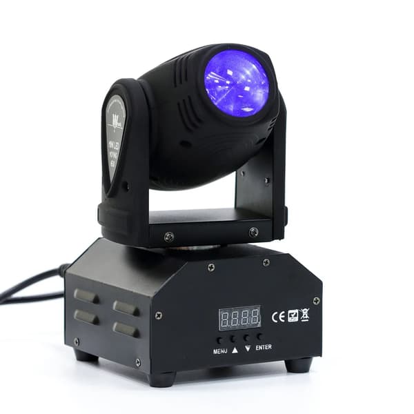 Bevægelseshoved Scene Lys, RGBW 4-i-1 LED, DMX512 Kontrol,sort