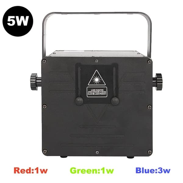DMX Stage Light, RGB Farveprojektion, Alsidige Kontrolmuligheder,5W, EU-stik