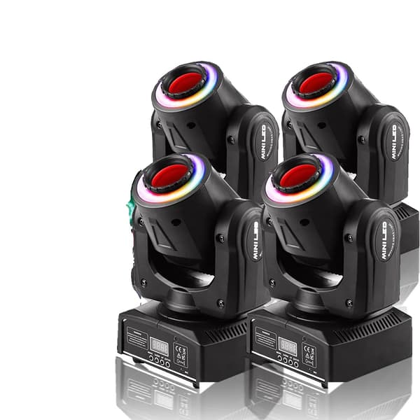 80W Rörliga Huvudlampor, DMX512 Kontroll, 360° Skanning,EU-plugg, 4ST