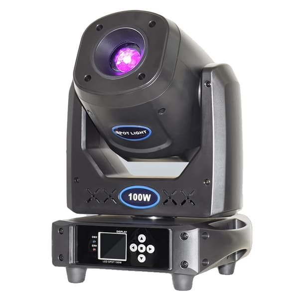 Bevægelseshovedlys, 100W LED-udgang, 540-graders panorering, 200-graders hældning,DJ SPOT 100W, EU stik