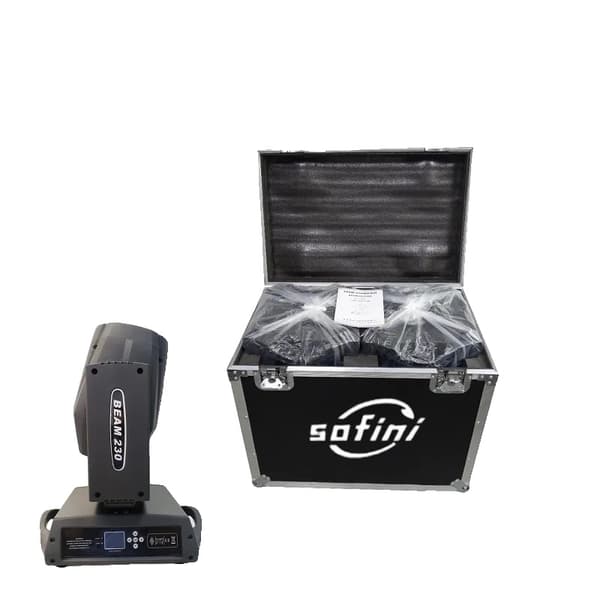 Stråle Flytteligt Hovedlys, 450W Strømforbrug, 14 Farver + Hvid,Nøglemodel, 1 Flightcase 2i1