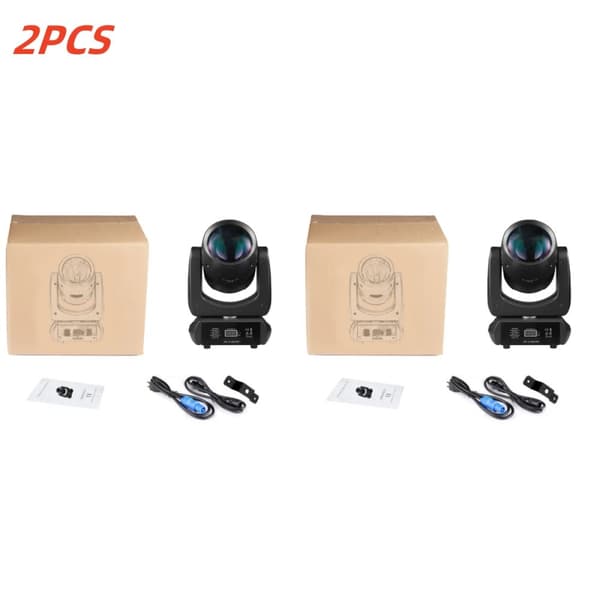 Mini LED Moving Head Lys, 200W Strøm, 24 Roterende Prismer, 14 Gobos,2stk 200W, EU stik