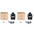 Miniatyrbillede 1 af 2: Mini LED Moving Head Lys, 200W Strøm, 24 Roterende Prismer, 14 Gobos,2stk 200W, EU stik