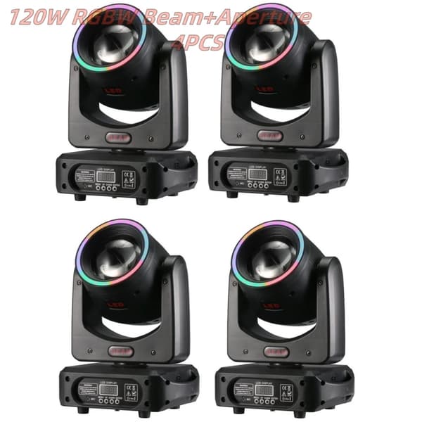 Scenbelysning, 120W LED, DMX-kontroll, RGBW 4IN1,4st i kartong, EU-kontakt