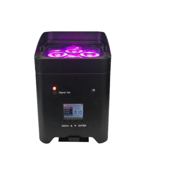 Trådløs Batteri Par Lys, 6x18W RGBWAUV, DMX Kontrol,Sort, 1 Maskine