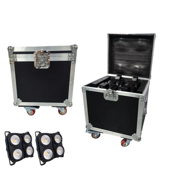 400W LED Blinder Lys, Justerbare Farvemuligheder, Høj Luminøs Flux,1 Flightcase