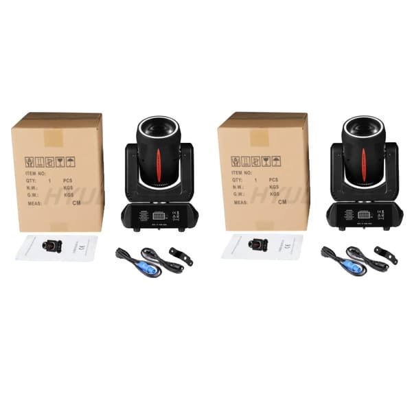 150W Mini LED Moving Head Lygter, 8 Farver, 18 Rotating Prisme,2 STK, EU stik