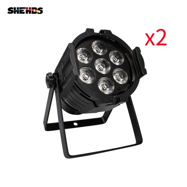 SHEHDS LED Scenbelysning, Hög Luminös Flöde,2PCS 7x18W, EU-plugg