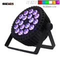Miniatyrbillede 2 af 2: Scene Belysning, 4/8 DMX Kanaler, Justerbar Lysstyrke, Lang Levetid LED-lamper,Aluminium18x18W Sort, EU stik