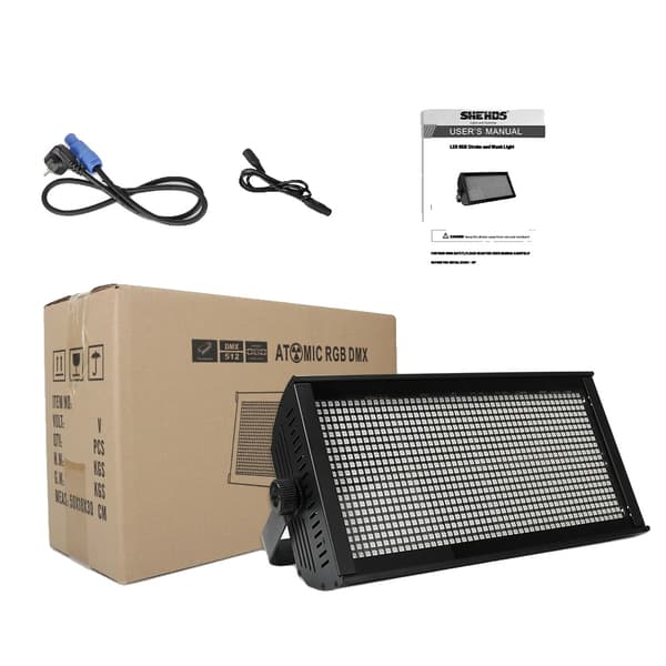 Strobelys, 200W strømforbrug, RGB-farve, 32bit dæmpning,200w Strobe Lys, Eu stik