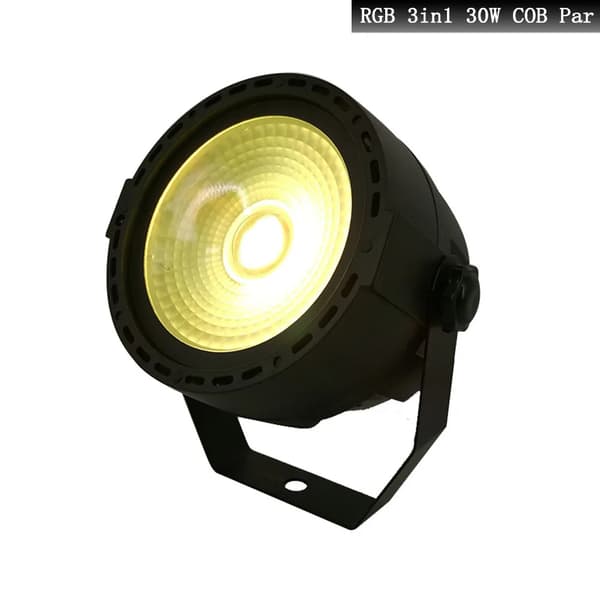LED Par COB Scene Lys, 30W RGB 3i1, 7 DMX Kanaler, Mekanisk Dæmper,3i1 30W COB Par, EU stik