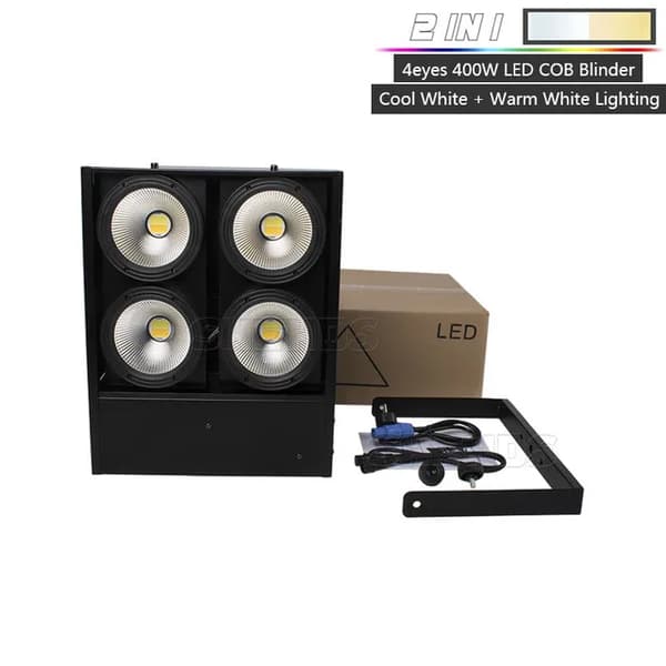 Scenebelysning, 400W strømforbrug, DMX kontrolkanaler, justerbar strålevinkel,400W Kold-Varm, Eu stik