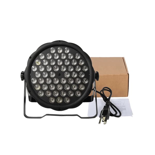 Scenebelysningseffekt, 54x3W RGBW LED'er, 7 DMX kontrolkanaler, mere end 60.000 timers levetid,EU stik, 4stk