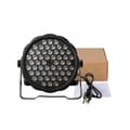 Miniatyrbillede 1 af 2: Scenebelysningseffekt, 54x3W RGBW LED'er, 7 DMX kontrolkanaler, mere end 60.000 timers levetid,EU stik, 4stk