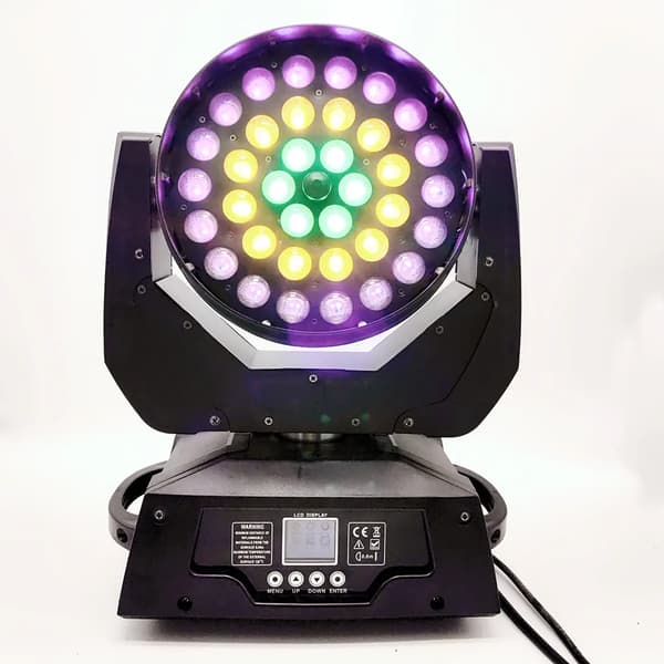LED-liikkuva päävalo, RGBWA UV-säde, pesu zoomaus,EU Plug, 36x18W  Säteilypesuri