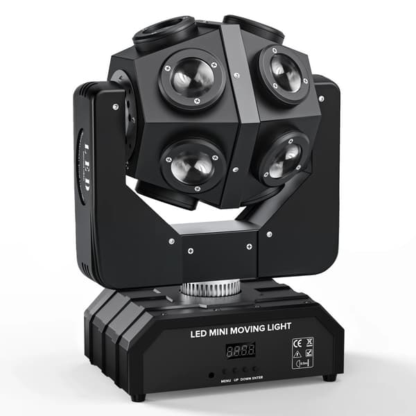 Moving Head Light, 200W Effekt, RGBW Farveeffekter,EU-stik, ZQ02096