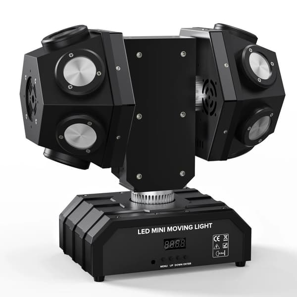 Rörlig Huvudlampa, 200W Effekt, RGBW Färgsystem,ZQ02098, Eu plugg