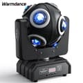 Miniatyrbillede 2 af 2: 150W Moving Head Light, RGBW Lyskilde, Stemmeaktiveret Betjening,sort, EU-stik