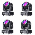Miniatyrbillede 1 af 2: Flytbart LED-scenelys, 60W Beam, RGB 3i1 Halo,4 lys 60W BEAM, Eu stik