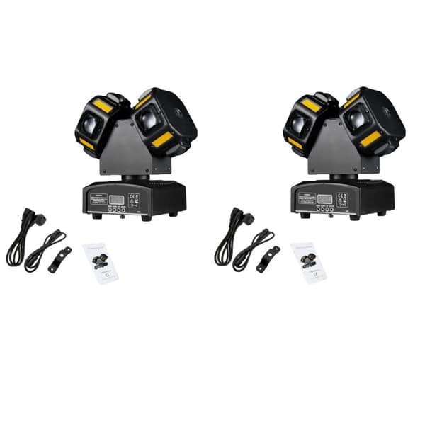 Moving Head Light, 150W effekt, 8x15W RGBW LED'er,EU stik, 2 stk.