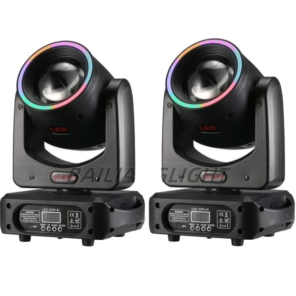 Mini Bevægeligt Hovedlys, RGBW Farveblanding, DMX Kontrol,EU stik, 2pcs 120w stråle