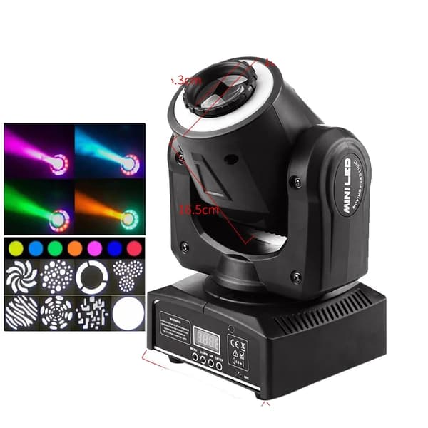 LED Scenljus, DMX 512 Kontroll, 8 Mönster + 8 Färger,80W, EU-kontakt