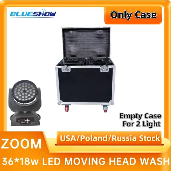 Stage Moving Head Wash Light, DMX-512 Kontrol, RGBW Farveblanding,1 Kasse, RGBWAUV 6in1
