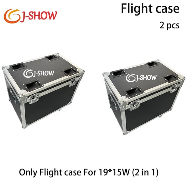 Rörlig huvudscenljus, RGBW 19X15W LED, 540° PAN, 270° TILT,2 Flygkoffert