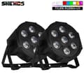 Miniatyrbillede 2 af 2: LED Par Lys, RGBWA+UV Farveblanding, DMX512 Kontrol,EU stik, 2PCS RGBWAUV