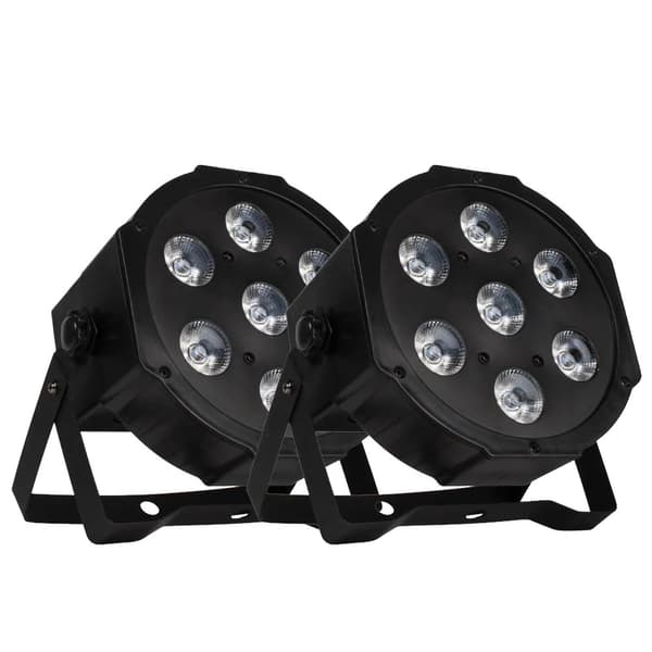 LED Par Lys, RGBWA+UV Farveblanding, DMX512 Kontrol,EU stik, 2PCS RGBWAUV