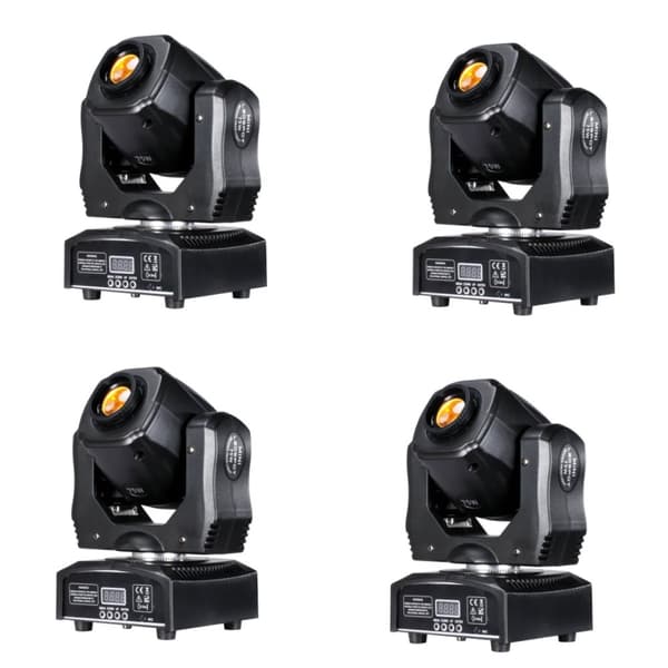 Mini Led Moving Head Spot Light, 75w, DMX kontrol,4stk  75W, EU stik