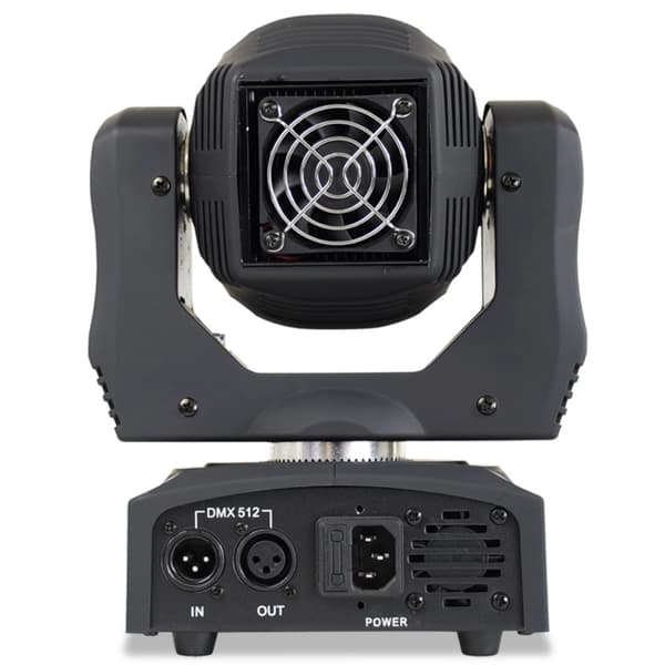 Bevægelseshoved LED Spotlys, DMX Kontrol, Høj Luminøs Flux,sort, EU-stik