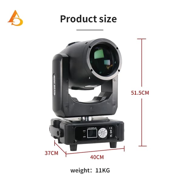 Mini Moving Head Lampa, 230W Effekt, 14 Färger + Vitt Ljus,EU-kontakt, mini 230w 7R