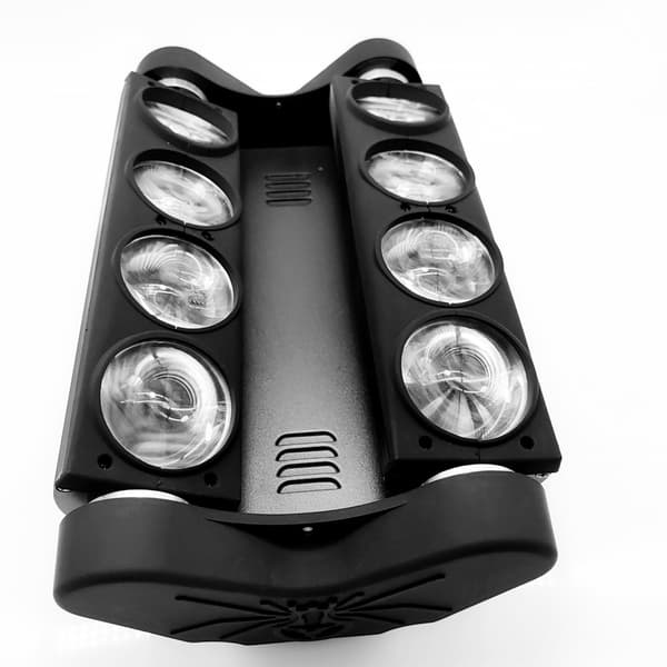 Bevægelsesstråle DMX-lys, 8x15W RGBW farveblanding, 13/43 DMX-kanaler,EU stik