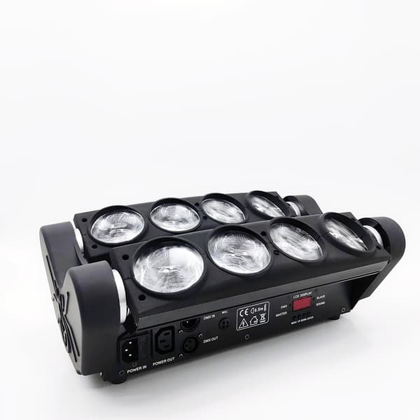 Bevægelsesstråle DMX-lys, 8x15W RGBW farveblanding, 13/43 DMX-kanaler,EU stik